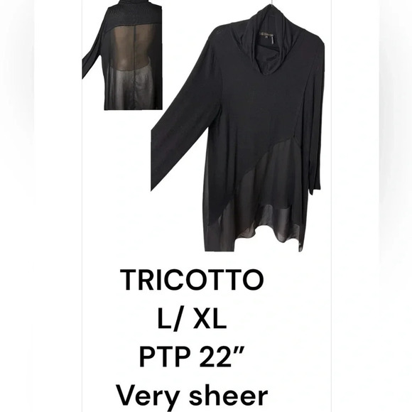 JANE & JOHN Tricotto,dress,L/XL sweater dress,sheer,asymmetrical,Whimsigoth,goth - Picture 1 of 16